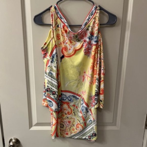 JM Collection Cold Shoulder Top Sz M Macy's - Picture 3 of 5